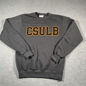 Long Beach State Sweatshirt Mens Small Gray NCAA College CSULB Crewneck Pullover